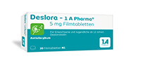 DESLORA-1A Pharma 5 mg compresse rivestite con film, 20 capsule