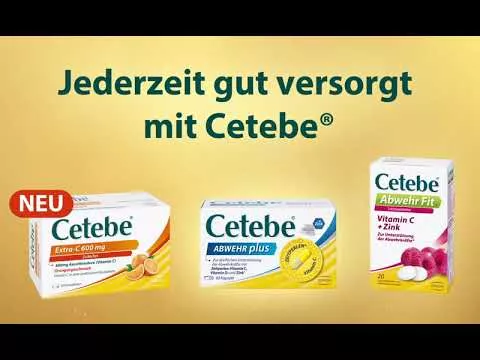 Video su CETEBE ABWEHR più vitamina C + vitamina D3 + zinco caps., 120 pz