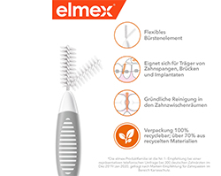 ELMEX Scovolini interdentali ISO misura 7 1,3 mm grigio, 8 pz