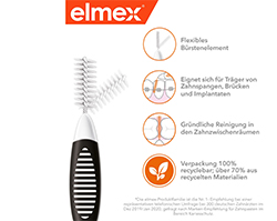 ELMEX Scovolini interdentali ISO misura 8 1,5 mm nero, 8 pz