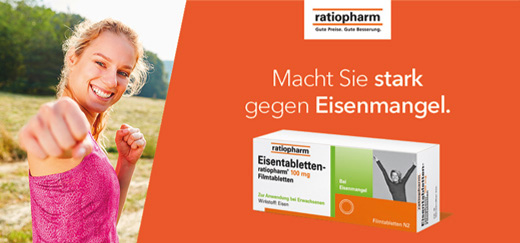 EISENTABLETTEN-ratiopharm 100 mg compresse rivestite con film, 100 pz