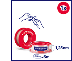 HANSAPLAST Gesso di fissaggio classico 1,25 cm x 5 m, 1 pz