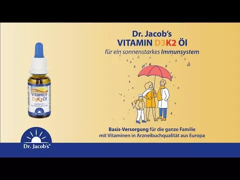 Video su Olio di vitamina D3K2 forte Dr. Jacob`s gocce, 20 ml