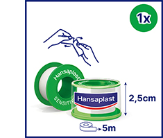HANSAPLAST Gesso di fissaggio sensibile 2,5 cm x 5 m, 1 pz