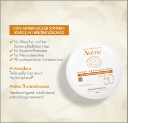 AVENE Crema solare compatta SPF 50 oro, 10 g