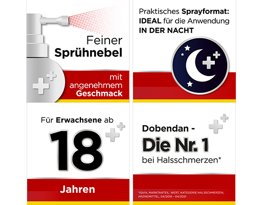 DOBENDAN Flurbiprofene spray diretto Miele & Limone, 15 ml