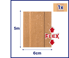 HANSAPLAST Gesso elastico 6 cmx5 m, 1 pz