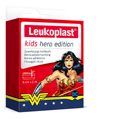 LEUKOPLAST eroe in gesso per bambini Wonder Woman 6 cmx1m, 1 pz