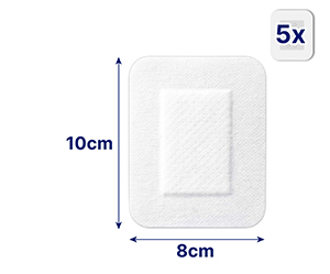 HANSAPLAST Medicazione ultrasensibile per ferite 8x10 cm XXL, 5 pz