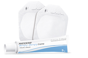 ANESDERM 25 mg/g + 25 mg/g crema + 10 cerotti, 5X5 g