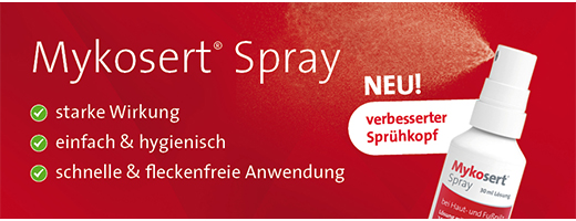 MYKOSERT Spray per funghi della pelle e dei piedi, 30 ml