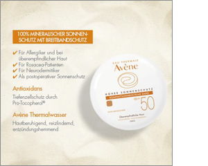 AVENE Crema solare compatta SPF 50 sabbia, 10 g