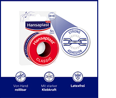 HANSAPLAST Gesso di fissaggio classico 2,5 cm x 5 m, 1 pz