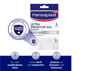 HANSAPLAST Medicazione ultrasensibile per ferite 8x10 cm XXL, 5 pz