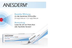 ANESDERM 25 mg/g + 25 mg/g crema + 2 cerotti, 5 g