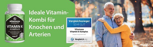 VITAMIN Complesso K1+K2 capsule vegane ad alto dosaggio, 120 pezzi