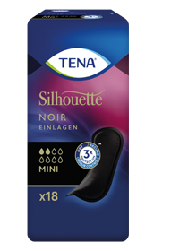 TENA SILHOUETTE Inserti mini noir, 18 pezzi