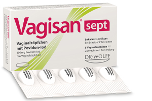 VAGISAN supposte vaginali settate con povidone-iodio, 5 pz