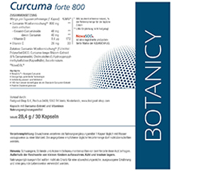 CURCUMA FORTE 800 con NovaSol Curcumin Capsule, 30 pz