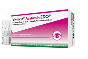 VIVIDRIN Azelastina EDO 0,5 mg/ml Augentr.Lsg.i.EDP, 20X0,6 ml