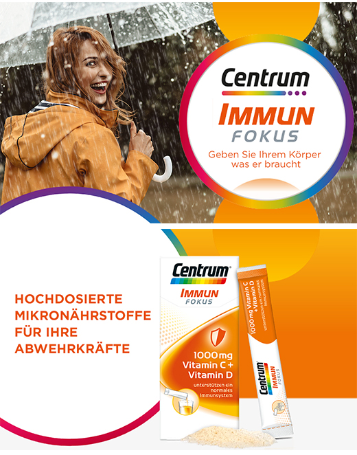 CENTRUM Focus Immune 1000 mg Vitamina C+D Sticks, 24 pz