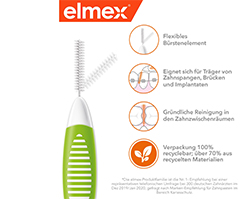 ELMEX Scovolini interdentali ISO misura 5 0,8 mm verde, 8 pz
