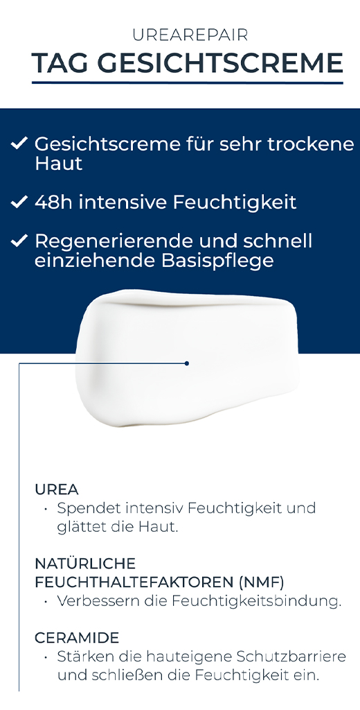 EUCERIN UreaRepair Crema Viso 5% Giorno, 50 ml