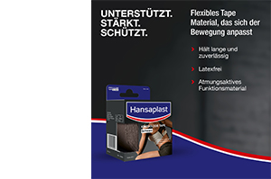 HANSAPLAST Nastro kinesiologico sportivo 5 cmx5 m nero, 1 pz