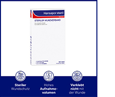 HANSAPOR medicazione sterile per ferite 10x15 cm, 1 pz