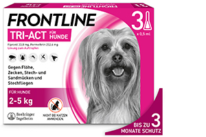 FRONTLINE Tri-Act soluzione in gocce per cani 2-5 kg, 3 pz