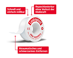 LEUKOPLAST Protezione per pelle sensibile 1,25 cmx2,6 w., 1 pz
