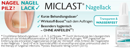 MICLAST 80 mg/g principio attivo smalto per unghie, 2X3 ml