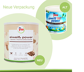 FOR YOU polvere di cioccolato protein power, 750 g