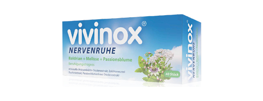 VIVINOX Riposo dei nervi Baldr.+Mel.+Passione.Calma.Drag., 40 pz