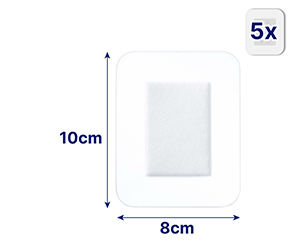 HANSAPLAST Aqua Protect medicazione sterile 8x10 cm, 5 pz