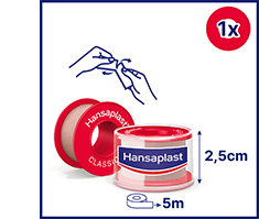 HANSAPLAST Gesso di fissaggio classico 2,5 cm x 5 m, 1 pz
