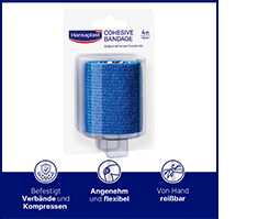 HANSAPLAST Benda di fissaggio autoadesiva.6 cmx4 m blu, 1 pz