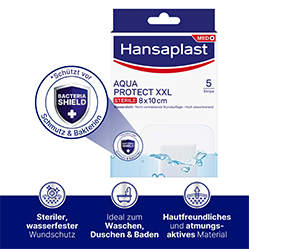 HANSAPLAST Aqua Protect medicazione sterile 8x10 cm, 5 pz