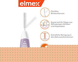 ELMEX Scovolini interdentali ISO misura 6 1,1 mm viola, 8 pz