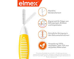 ELMEX Scovolini interdentali ISO misura 4 0,7 mm giallo, 8 pz