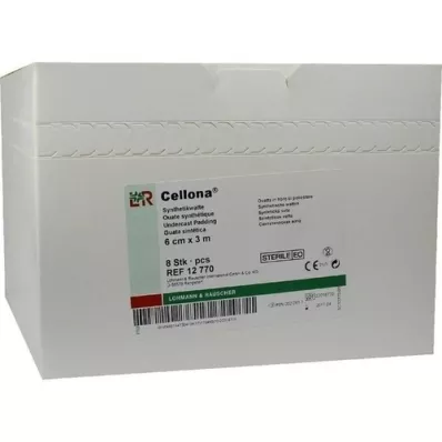 CELLONA Cotone idrofilo sintetico sterile 6 cmx3 mt, 8 pezzi CELLONA Cotone idrofilo sintetico sterile 6 cmx3 mt, 8 pezzi