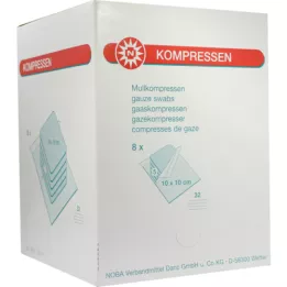 MULLKOMPRESSEN 10x10 cm sterile 32 pieghe, 8X5 pz