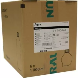 AQUA Flacone in plastica con soluzione di lavaggio B.Braun, 6X1000 ml