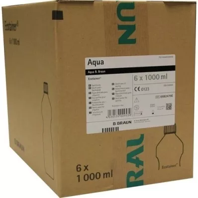 AQUA Flacone in plastica con soluzione di lavaggio B.Braun, 6X1000 ml AQUA Flacone in plastica con soluzione di lavaggio B.Braun, 6X1000 ml