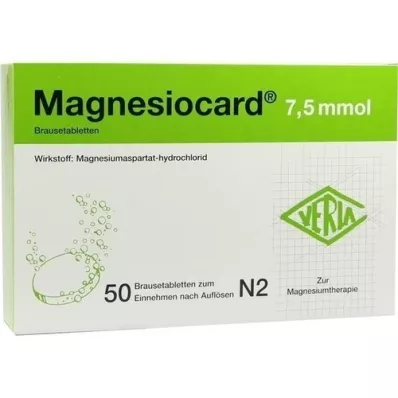 MAGNESIOCARD Compresse effervescenti da 7,5 mmol, 50 pz