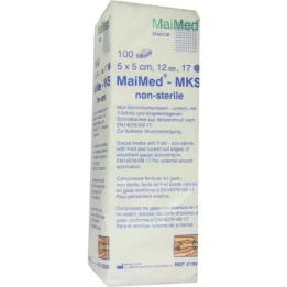 SCHLITZKOMPRESSEN 5x5 cm non sterile 12 volte, 100 pz