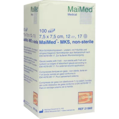 SCHLITZKOMPRESSEN 7,5x7,5 cm non sterile 12 volte, 100 pz SCHLITZKOMPRESSEN 7,5x7,5 cm non sterile 12 volte, 100 pz