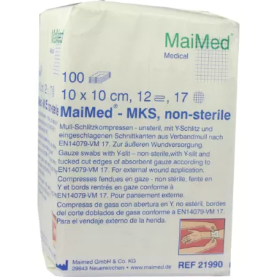SCHLITZKOMPRESSEN 10x10 cm non sterile 12 volte, 100 pz