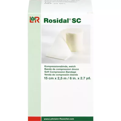 ROSIDAL SC Benda compressiva morbida 15 cmx2,5 m, 1 pezzo ROSIDAL SC Benda compressiva morbida 15 cmx2,5 m, 1 pezzo