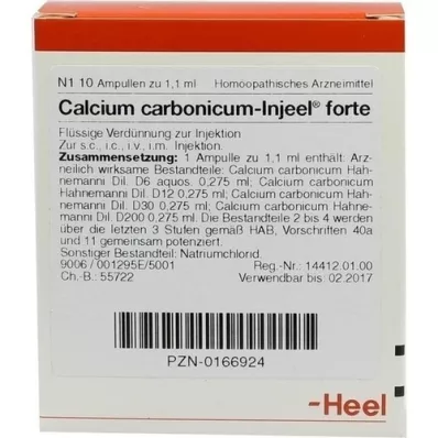 CALCIUM CARBONICUM INJEEL fiale forte, 10 pz CALCIUM CARBONICUM INJEEL fiale forte, 10 pz